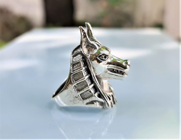 ANUBIS Ring Sterling Silver 925 Egyptian God Jackal-headed God Dog Ancient Egypt Sacred Symbol Talisman Amulet