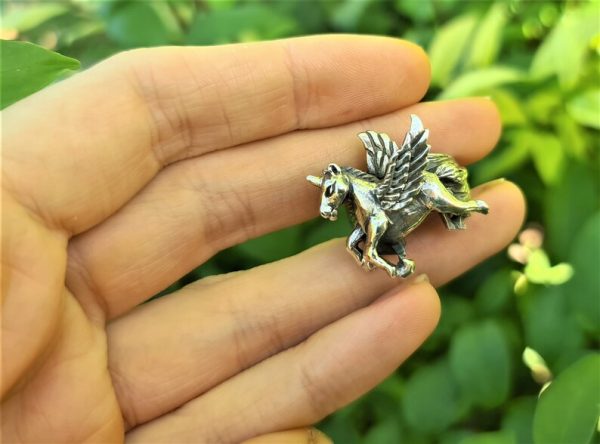 PEGASUS STERLING SILVER 925 Ring Unicorn Greek Mythology Wild Free Spirit Symbol of Wisdom Talisman Amulet Winged Divine Stallion