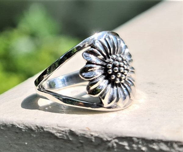 925 Sterling Silver Daisy Ring Sunflower Ring Sun flower Design