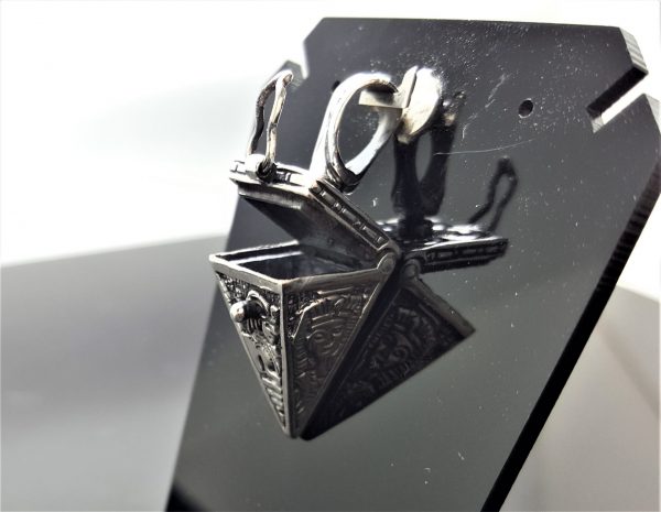Egyptian Pyramid Locket Pendant STERLING SILVER 925 Anubis Great Sphinx Sacred Egyptian Talisman Ancient Egypt