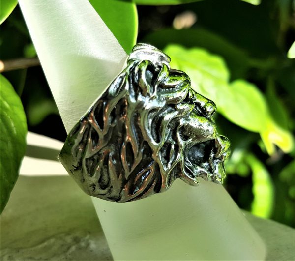 Lion Ring 925 STERLING SILVER Large Massive LION Head Royal Power Leo King Exclusive Gift Talisman