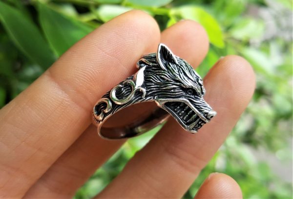 Wolf Ring 925 Sterling Silver