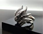 Celtic Dragon Ring Sterling Silver 925 Draco Mythological Creature Dragon Heart Game of Thrones Exclusive design