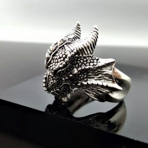 Celtic Dragon Ring Sterling Silver 925 Draco Mythological Creature Dragon Heart Game of Thrones Exclusive design