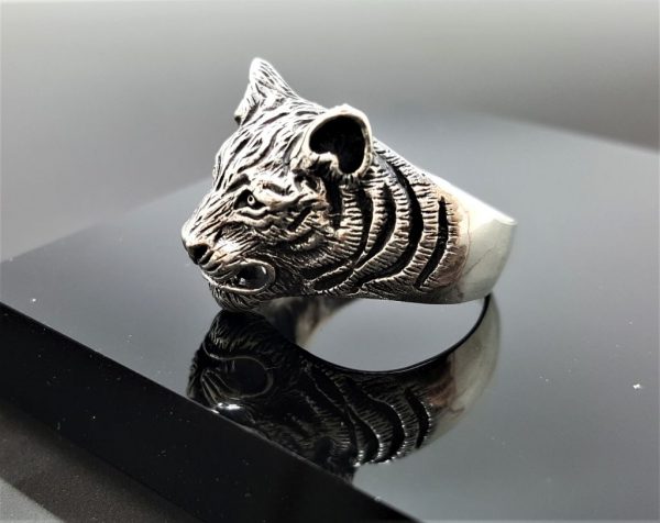 TIGER RING Sterling Silver 925 Big Cat UNISEX Animal Totem Exclusive Design Talisman