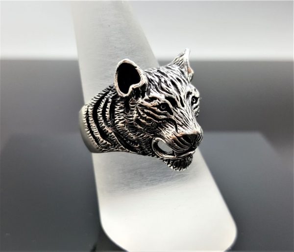 TIGER RING Sterling Silver 925 Big Cat UNISEX Animal Totem Exclusive Design Talisman