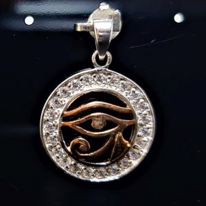 Eye of Horus Pendant 925 Sterling Silver Gold Plating Udjat Ancient Egyptian Talisman Egyptian Symbol of Protection Royal Power