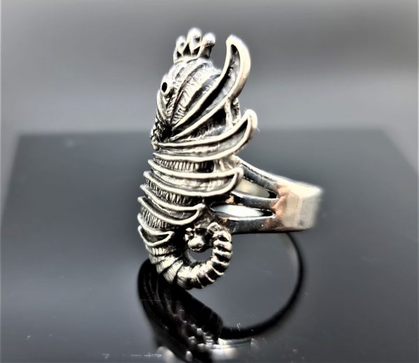 Seahorse Ring Sterling Silver 925 Ocean Sea Horse Nautical Talisman Gift