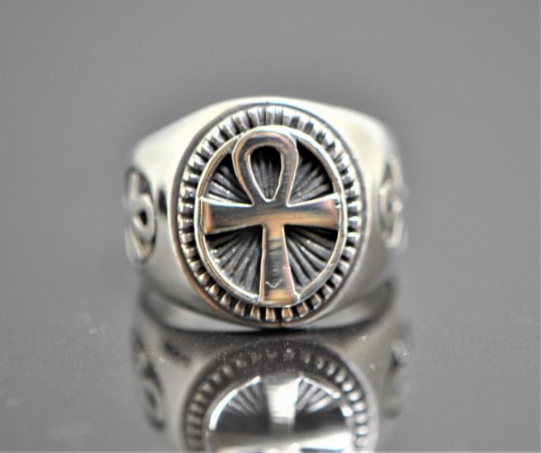 Egyptian Ankh Ring 925 Sterling Silver Sacred Cross Key of Life Sacred Egyptian Symbol for Eternal life Talisman Protection