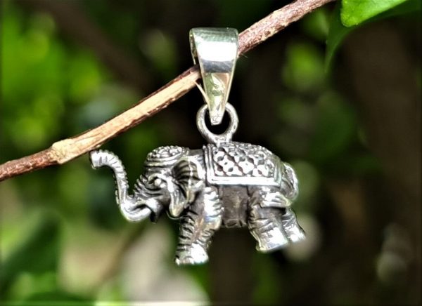 Elephant Pendant STERLING SILVER 925 Animal Africa Good Luck Solid Silver Exclusive Design Gift