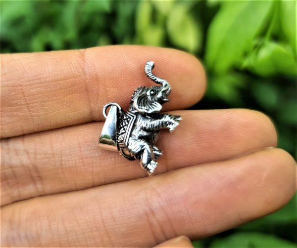 Elephant Pendant STERLING SILVER 925 Animal Africa Good Luck Solid Silver Exclusive Design Gift