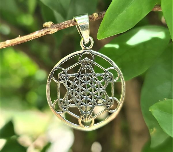 Metatron Cube Pendant STERLING SILVER 925 Sacred Geometry Archangel Metatron Fruit of Life Spiritual Talisman Amulet