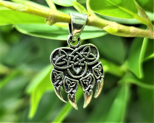 Wolf Paw Claw Sterling Silver 925 Pendant Viking Celtic Ornament Bear Paw Claw Slavic Veles Sacred Talisman Amulet