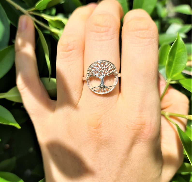 Celtic Tree of Life Ring With Cut-Out Triquetra Knots | Woot & Hammy – woot  & hammy