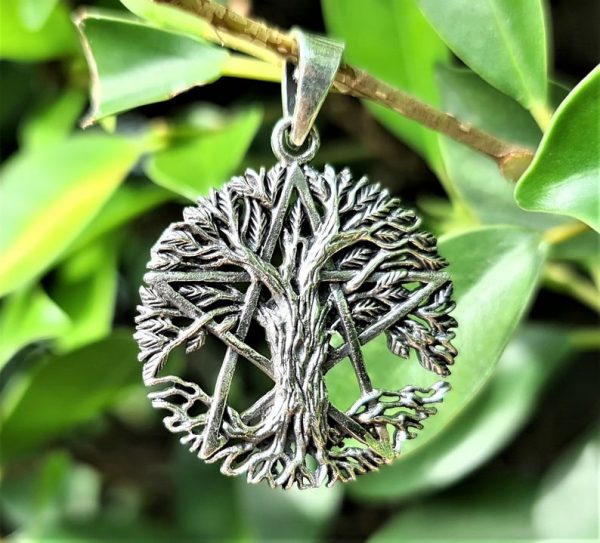 Silver Tree of Life Pentagram Pendant