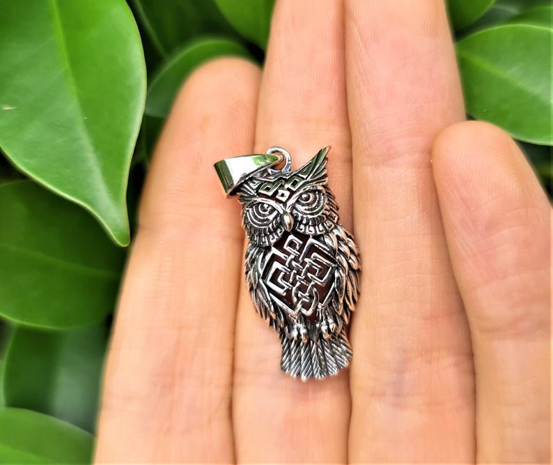 Buy Sterling Silver Greek Pendant, Owl Coin Charm, Athena Owl Pendant, Athena  Owl Charm, Athena Necklace Pendant Online in India - Etsy