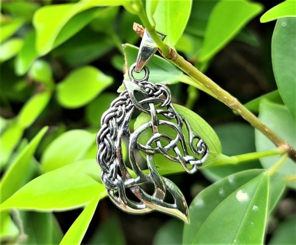 Epona Celtic Horse Pendant STERLING SILVER 925 Celtic Knot Viking Ethnic Talisman Amulet