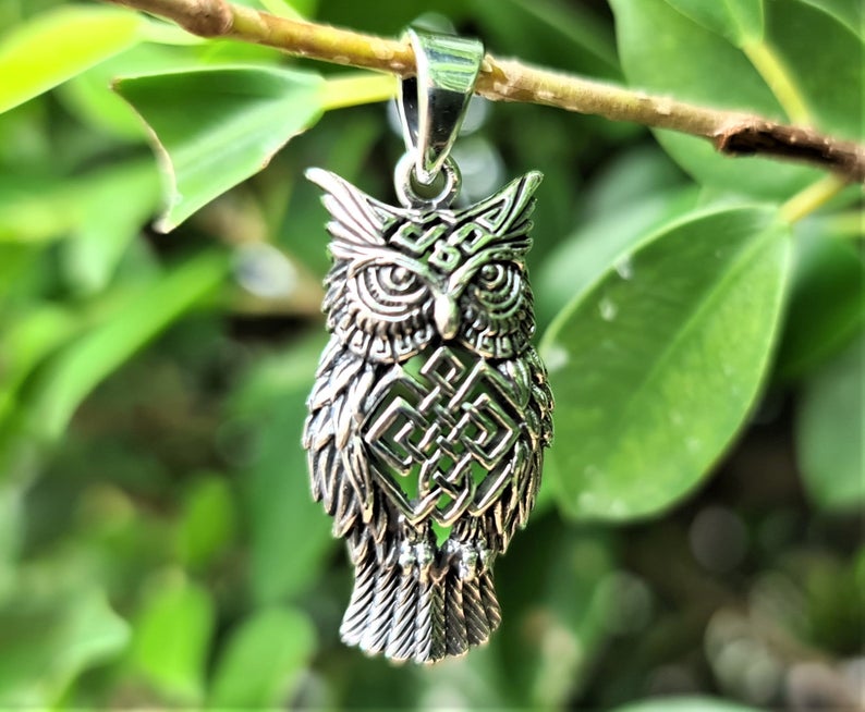 Silver Athena Owl Pendant Necklace | Enlight Holistics