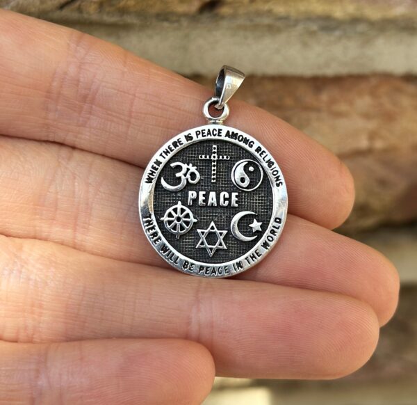Sacred Symbols Pendant 925 Sterling Silver Spiritual Talisman