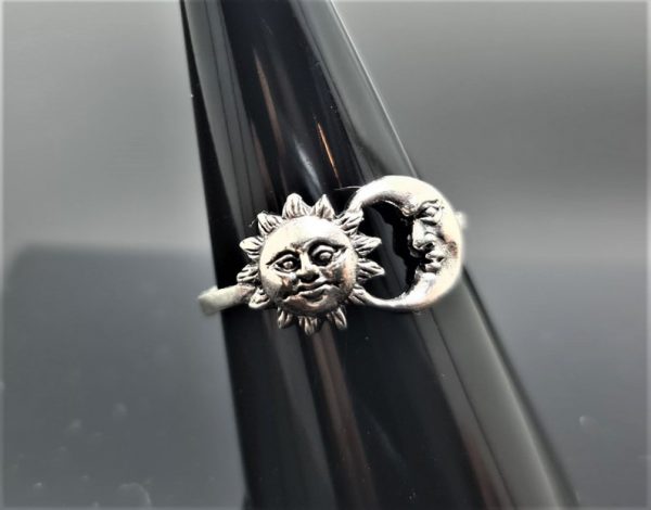 Sun Moon Ring 925 Sterling Silver