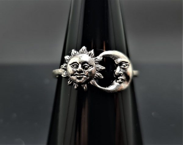 Sun Moon Ring 925 Sterling Silver