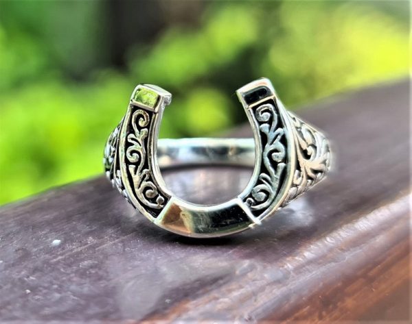 Horse Shoe Ring 925 Sterling Silver