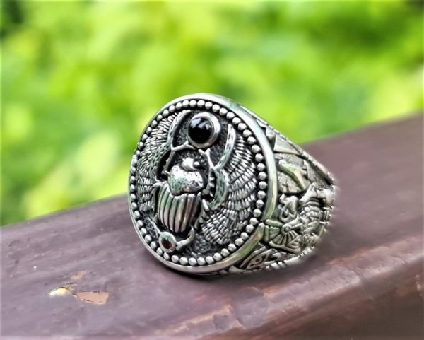 Scarab Ring 925 Sterling Silver