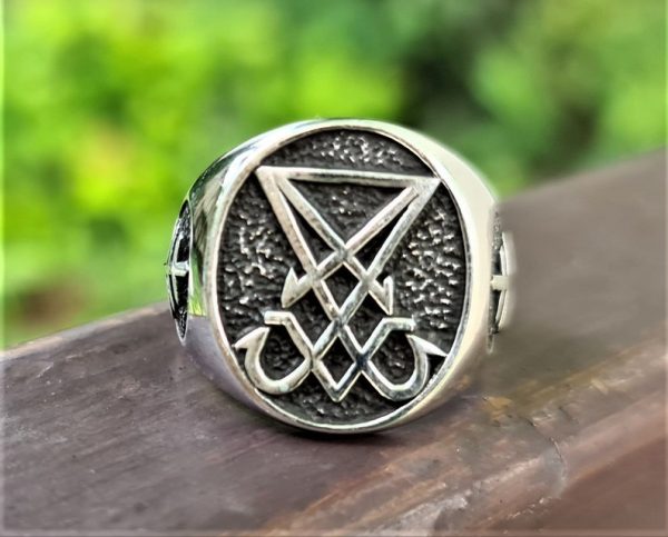 Silver Sigil of Lucifer Ring