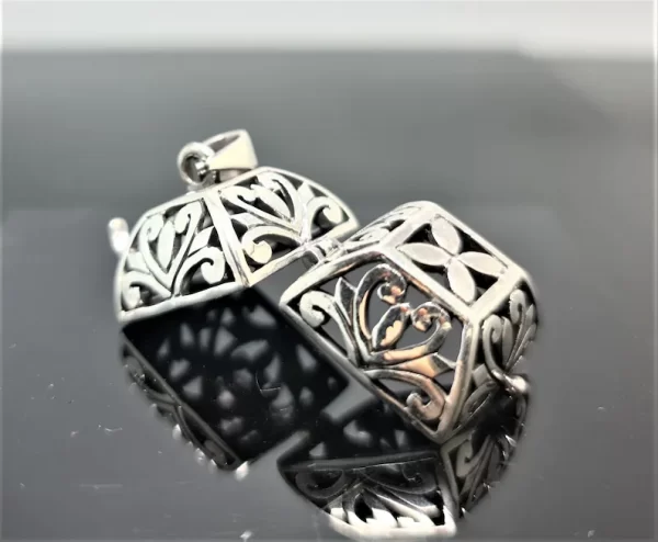 Silver Jewelry Box Locket Pendant
