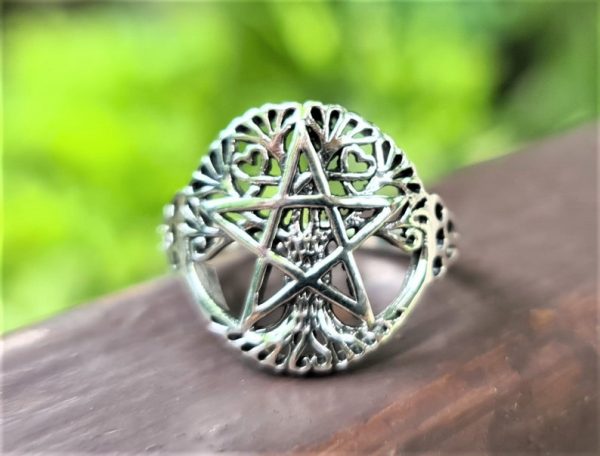 Pentagram Ring 925 Sterling Silver