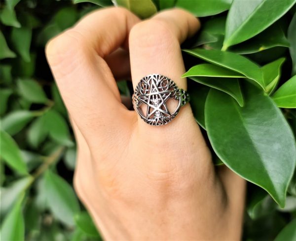 Pentagram Ring 925 Sterling Silver