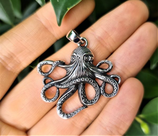 Silver Octopus Pendant