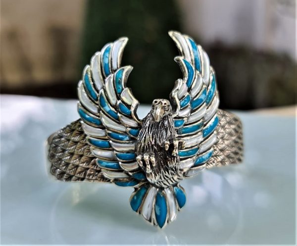 Eagle Cuff Bracelet 925 Sterling Silver