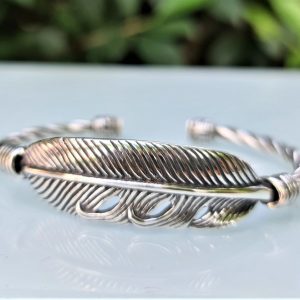 Feather Cuff/Bracelet 925 Sterling Silver