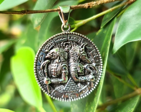Silver Anubis & Horus Pendant