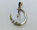 Crescent Moon with Star Pendant
