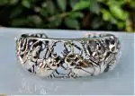 Silver Beetle Bracelet Entomology Cuff Insect