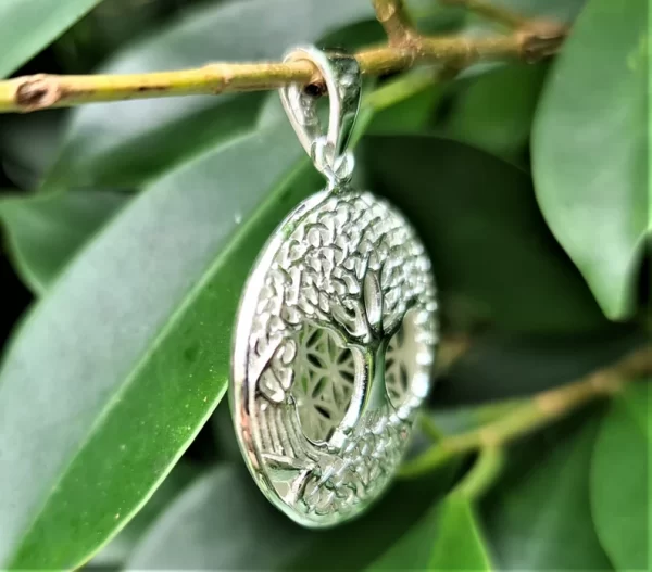 Tree of Life 3D Pendant STERLING SILVER 925 Flower of Life Sacred Geometry