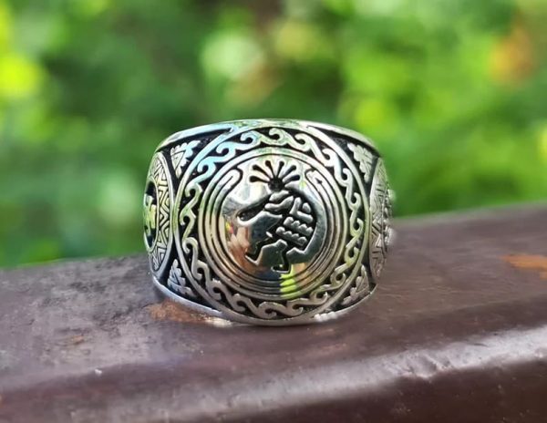 Kokopelli Ring 925 Sterling Silver