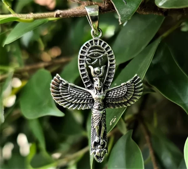 Isis Goddess Ankh Pendant 925 STERLING SILVER
