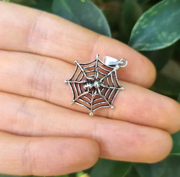 Spider Web Pendant 925 STERLING SILVER