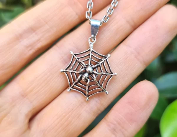 Spider Web Pendant 925 STERLING SILVER