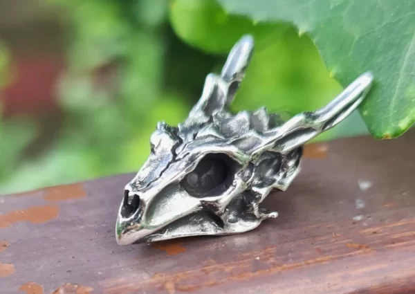 Dragon Skull Pendant 925 STERLING SILVER