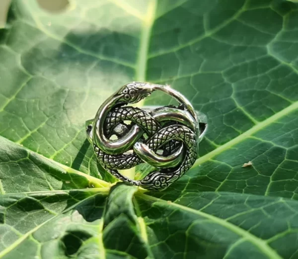 Double Snake Ouroboros Ring STERLING SILVER 925