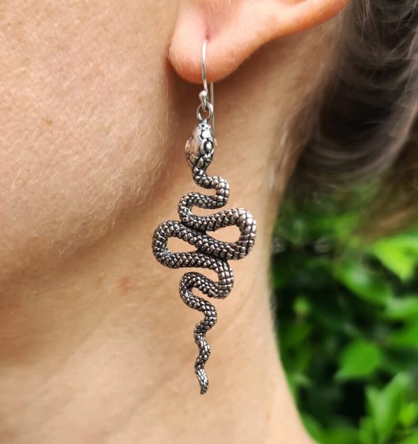 Snake Earrings 925 STERLING SILVER