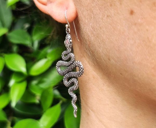 Snake Earrings 925 STERLING SILVER