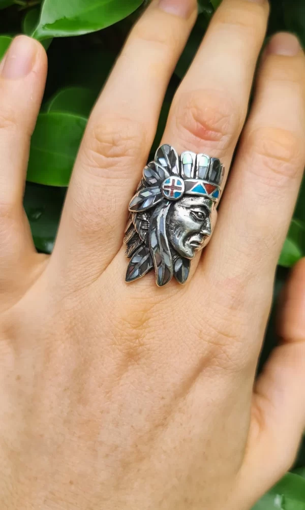 American Indian Ring 925 STERLING SILVER