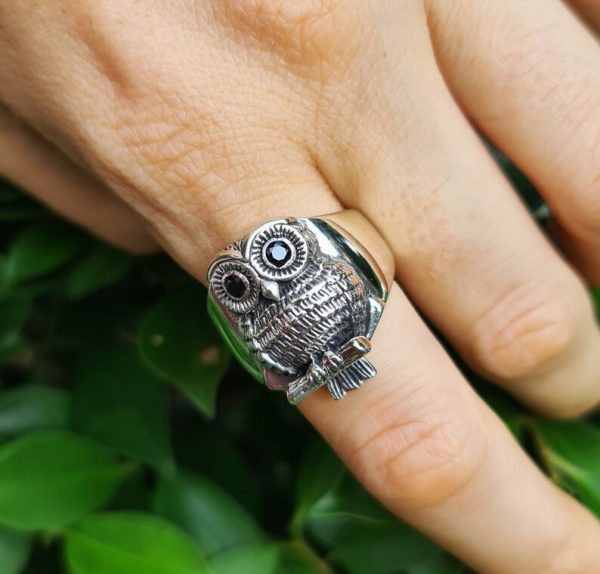 Owl Ring 925 STERLING SILVER