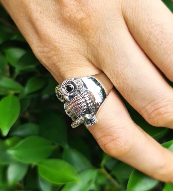 Owl Ring 925 STERLING SILVER