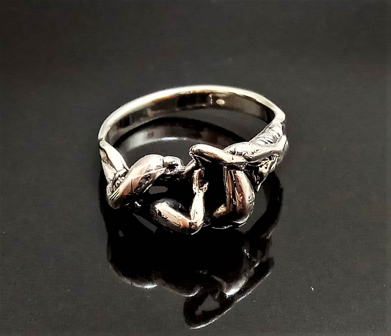 Sterling Silver 925 Erotic Ring Kama Sutra Pose 69 Sexy Ring Sex Love